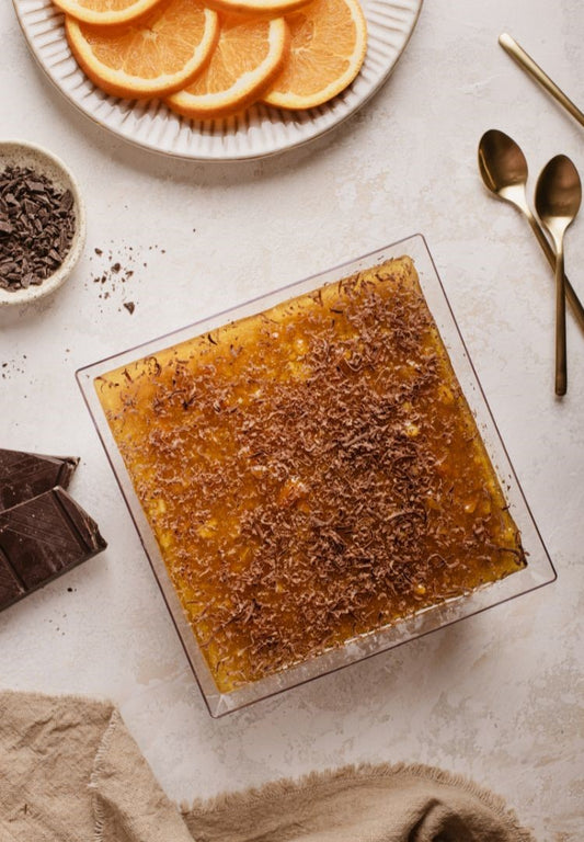 Mousse Chocolate Bitter con Reducción de Naranja