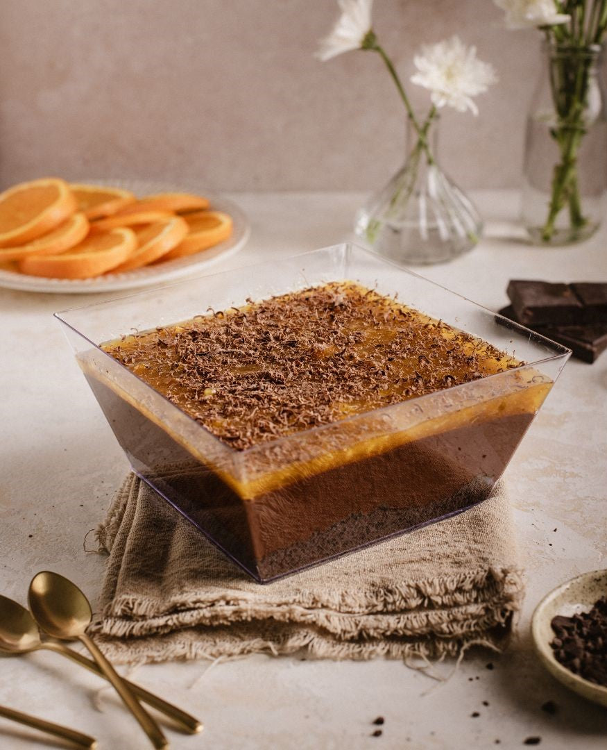 Mousse Chocolate Bitter con Reducción de Naranja