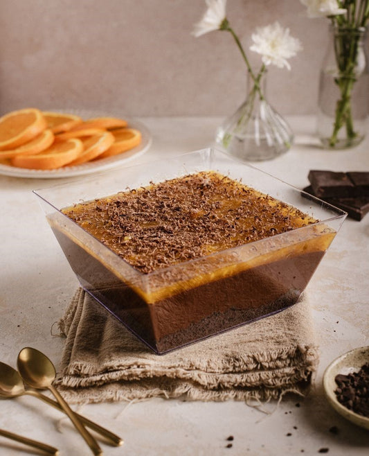 Mousse Chocolate Bitter con Reducción de Naranja
