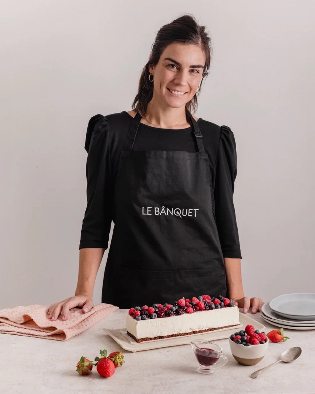 Pilar Santa Cruz en la cocina de Le Bânquet